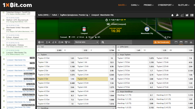 1xbit bahis seçenekleri