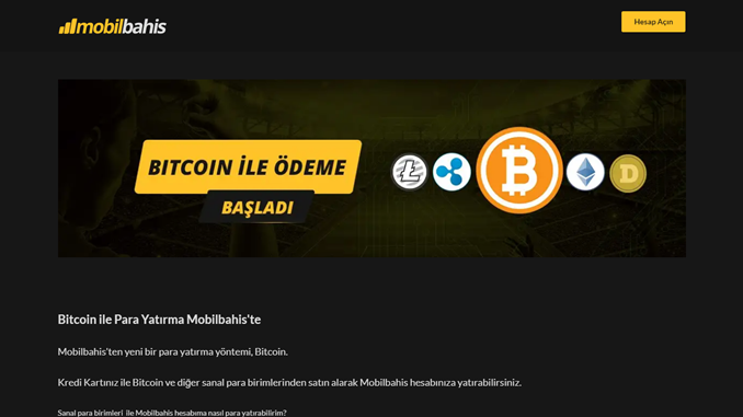 Mobilbahis Bitcoin ile Nasıl Bahis Oynanır?