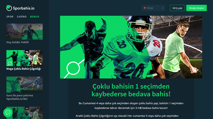 Sporbahis.io’da Aralık Boyunca Her Cumartesi Tek Maçtan Kayıplar İade