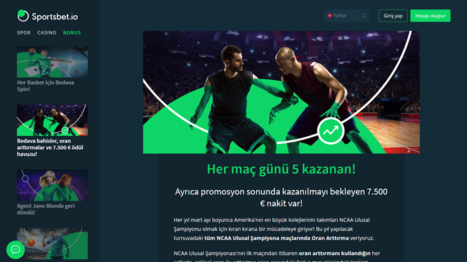 Sportsbet.io’dan NCAA’e Özel Dev Turnuva