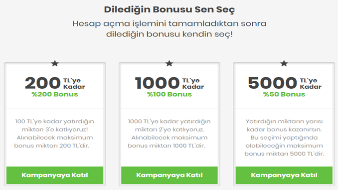 Bets10 2020 yılı bonusları